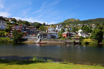 Fototapeta na wymiar Forde town in Norway