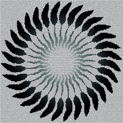 abstrakcja, wzór, koło słońce, kwiat, okrąg