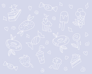 seamless background with sweets
