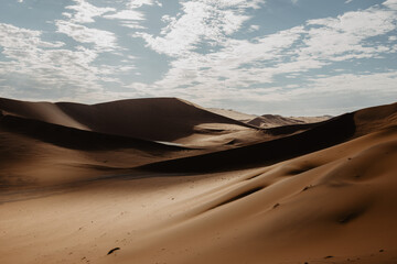 Fototapeta na wymiar Dünen in der Namib Wüste im Sossusvlei Namibia 