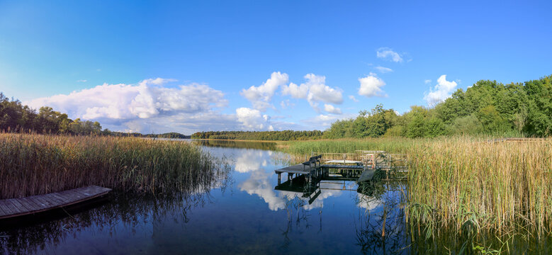 Panoramic view of Schaalsee, Germany