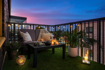 Evening ligts with beautiful sky