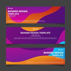 Set of modern abstract vector banners design. Template ready for use in web or print design.