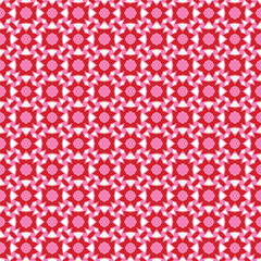 Vector seamless pattern texture background with geometric shapes, colored in red, pink, white colors.