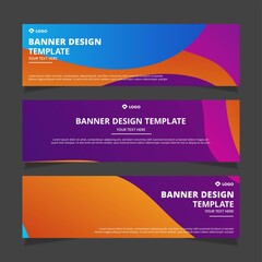 Set of modern abstract vector banners design. Template ready for use in web or print design.