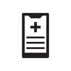 Fototapeta premium medical mobile app icon - online healthcare icon 