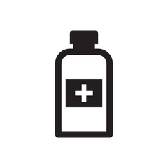 Obraz premium medicine bottle icon - pharmacy sing symbol vector icon 