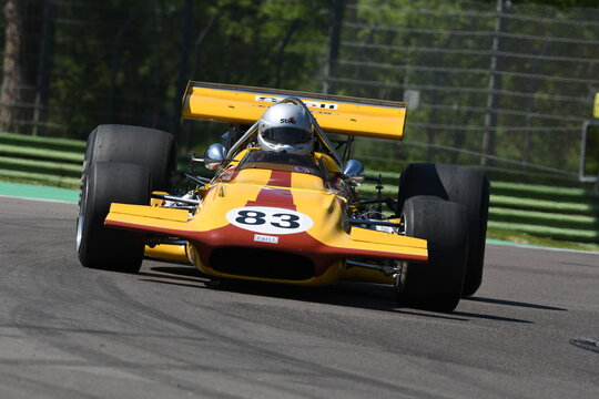 21 April 2018: Unknown driver in action with historic F1 car March 701 Stewart during Motor Legend Festival 2018 at Imola Circuit in Italy.