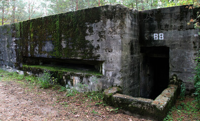 Nazi bunkers on the training ground, Sowie góry Poland © mxm