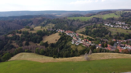 Fototapeta premium Bergstadt Sankt Andreasberg im Harz