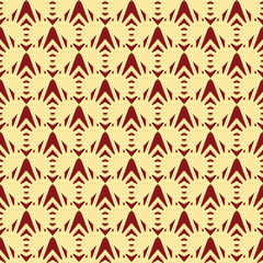 Vector seamless pattern texture background with geometric shapes, colored in red, yellow colors.
