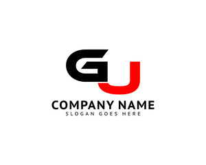 Initial Letter GU Logo Template Design