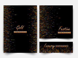 Abstract gold glitter background for the card, invitation, brochure, web design.