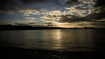 Obraz premium Sunset and Lighthouse in scotland