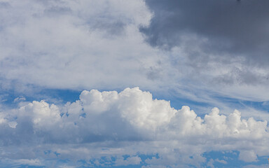 Image of a partly cloudy and partly clear sky during the day