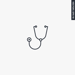 Stethoscope, therapeutic, linear style sign for mobile concept and web design