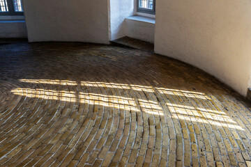 Spiral ramp of the Round Tower ( Rundetårn) in Copenhagen, Denmark