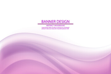 Abstract dynamic background with pink bright wavy lines in elegant smooth style. Vector illustration eps10
