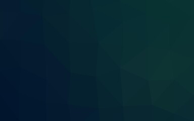 Dark Blue, Green vector polygon abstract backdrop.