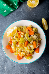 Leek with Olive Oil / Zeytinyagli Pirasa. Turkish Braised Leeks and Carrots In Olive Oil.