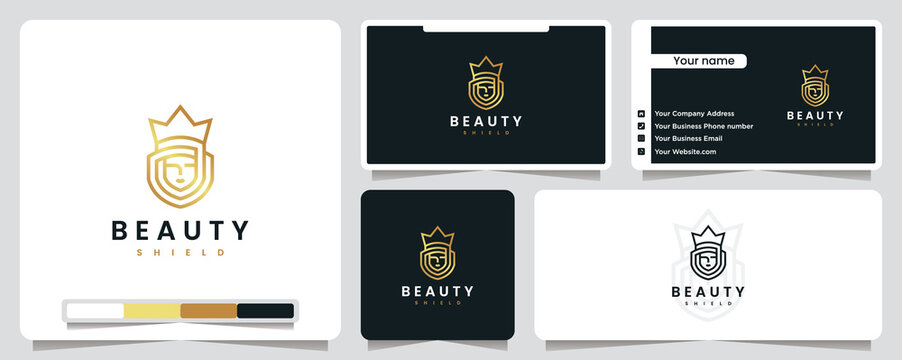 beauty queen, crown ,luxury , elegant, logo design inspiration