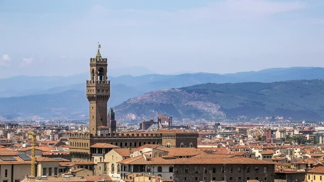 4K Timelapse Palazzo Vecchio, Florence