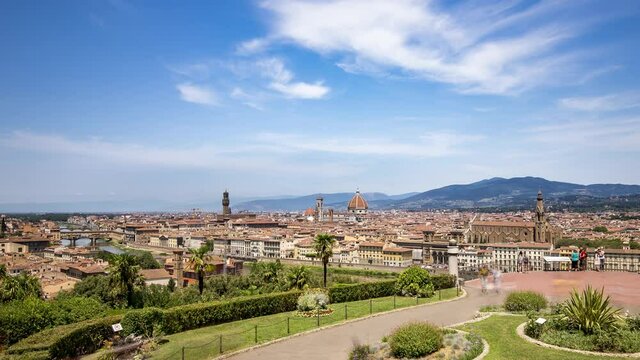 4K Timelapse of Florence view from Piazzale Michelangelo