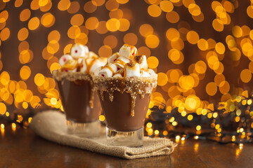 Hot chocolate as traditional winter holidays drink