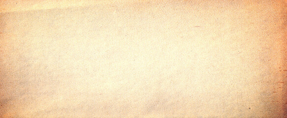 Old brown paper parchment background design with distressed vintage stains and ink spatter and white faded shabby center, elegant antique beige color