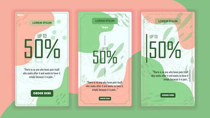 social media design or standing banner for sale with full of color