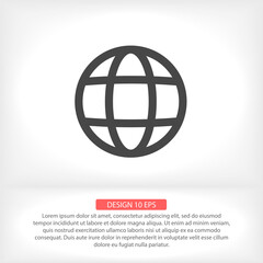 Planet  vector icon , lorem ipsum Flat design