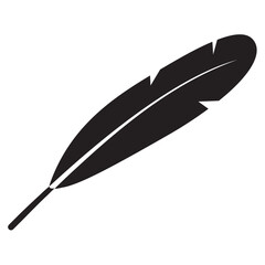 Icon of a feather of a bird depicting exotic feather
