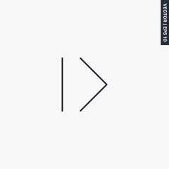 Play, linear style sign for mobile concept and web design