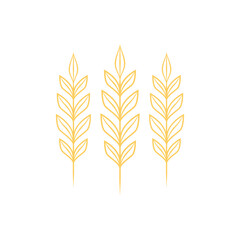 Wheat logo design. Oat symbol vector.