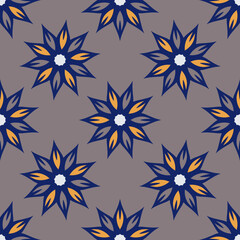 Decorative seamless pattern with beautiful flowers texture designs can be used for backgrounds, motifs, home textile, wallpapers, fabrics, gift wrapping, templates. Design Paper For Scrapbook. Vector.