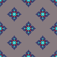 Decorative seamless pattern with beautiful texture designs can be used for backgrounds, motifs, home textile, wallpapers, fabrics, gift wrapping, templates. Design Paper For Scrapbook. Vector.