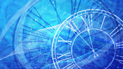 時計の背景イラスト_時間の流れ_イメージ_16:9