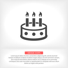 Cake  vector icon , lorem ipsum Flat design