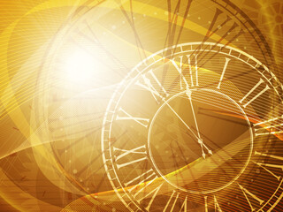 時計の背景イラスト_時間の流れ_イメージ