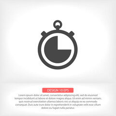 icon clock time vector , lorem ipsum Flat design