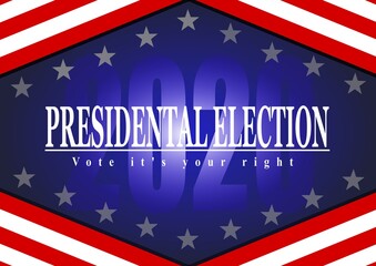 Election day. Election voting poster. Vote 2020 in USA, banner design. Political election campaign
