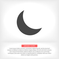 Obraz na płótnie Canvas Moon vector icon , lorem ipsum Flat design