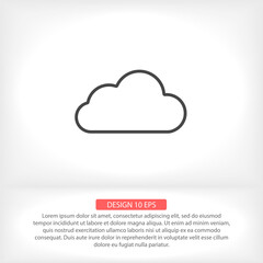 Cloud  vector icon , lorem ipsum Flat design