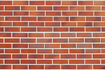 The wall is made of smooth brick. Brick wall, texture. Decorative brickwork in various shades