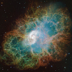 Cosmic art. Science fiction wallpaper. Elements of this image furnished by NASA