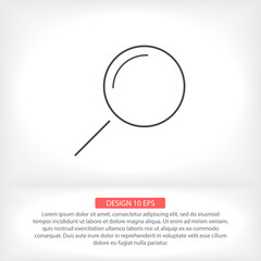 Loupe   vector icon  , lorem ipsum Flat design