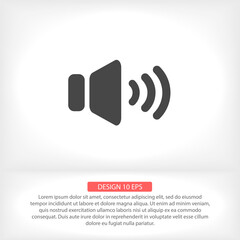 Speaker  vector icon  , lorem ipsum Flat design