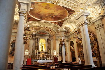 Obraz premium Arte barroco, Capilla de Nuestra Señora del Carmen en el antiguo Hospital de Mujeres, Cádiz España