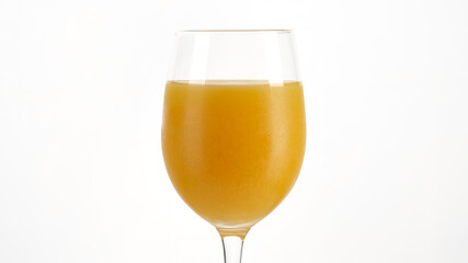 orange fresh in glass isolated on white background