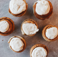 Close up of cinnamon rolls